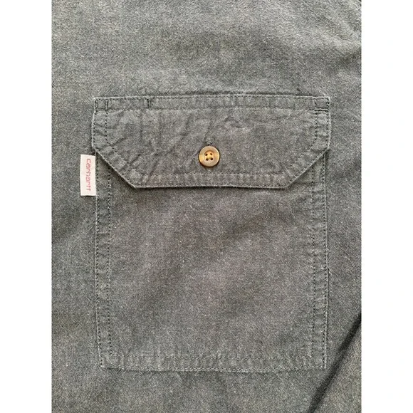 EUC Carhartt Mens Relaxed Fit Long Sleeve Button Down XL - Picture 3 of 4